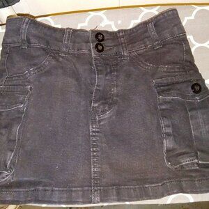 Shein black Denim short skirt with pockets